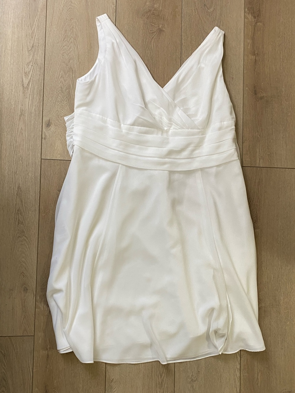 David’s Bridal Chiffon Surplice tank Dress